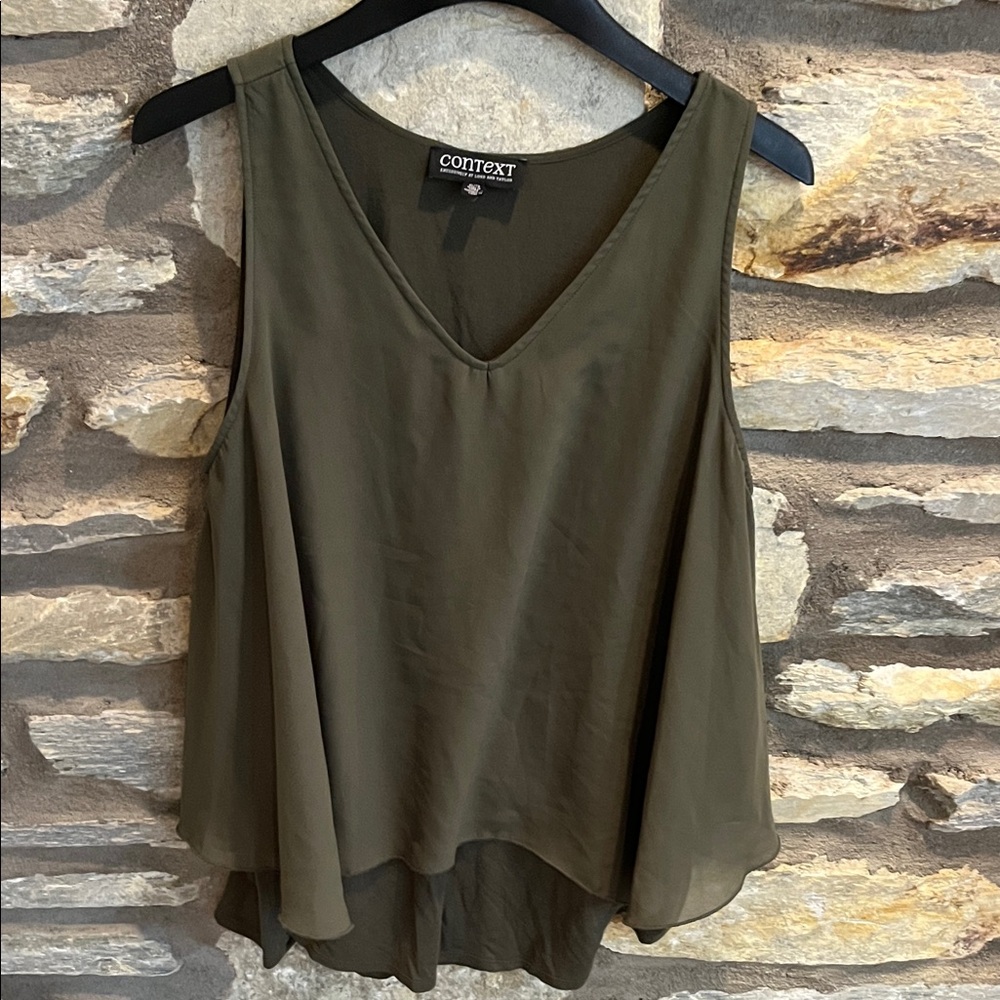 Context Dark Olive Women's Tank Top